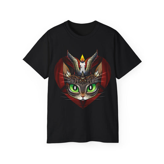 Bowphomet // Tabby Cat Baphomet // I love my evil kitty // Unisex Ultra Cotton Tee