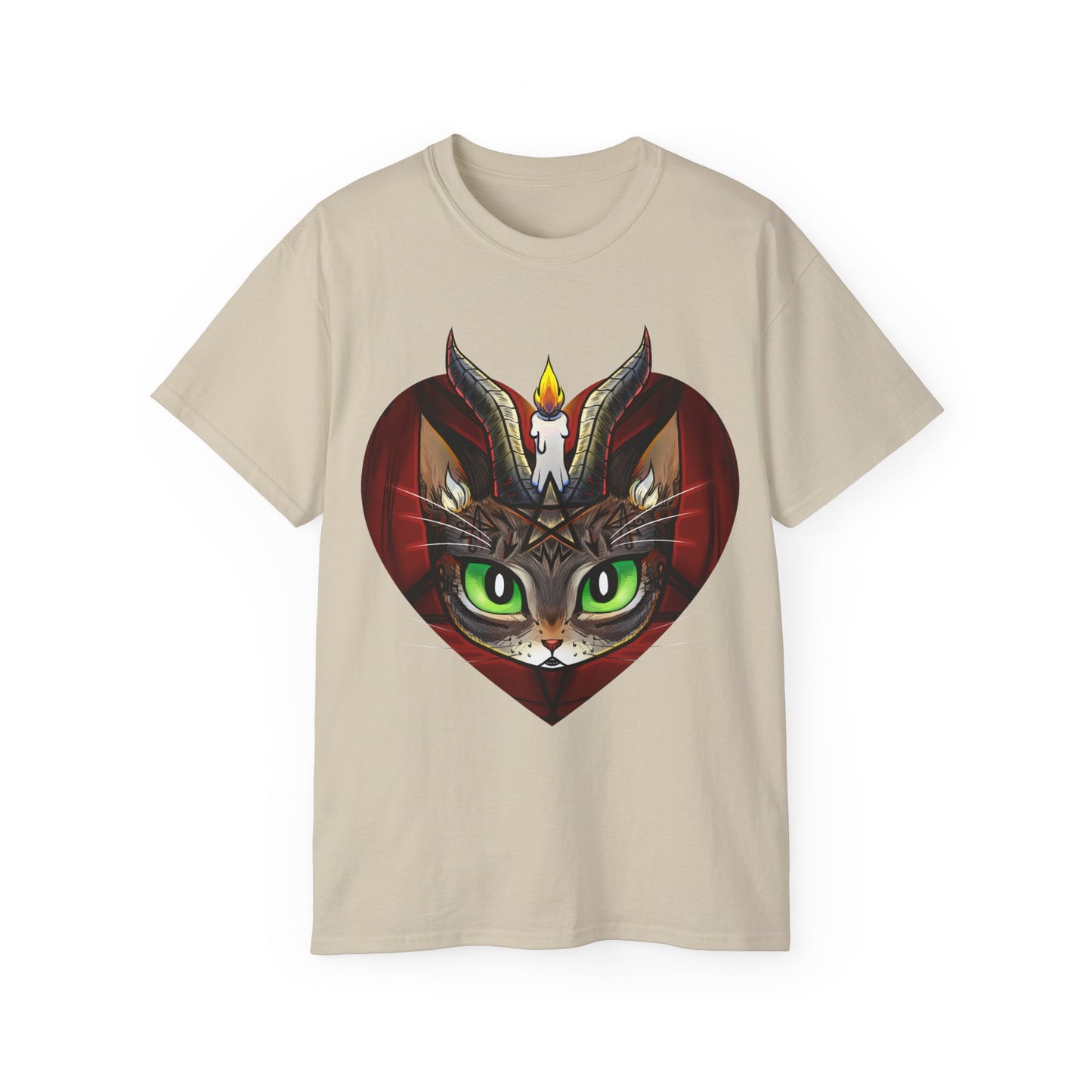 Bowphomet // Tabby Cat Baphomet // I love my evil kitty // Unisex Ultra Cotton Tee