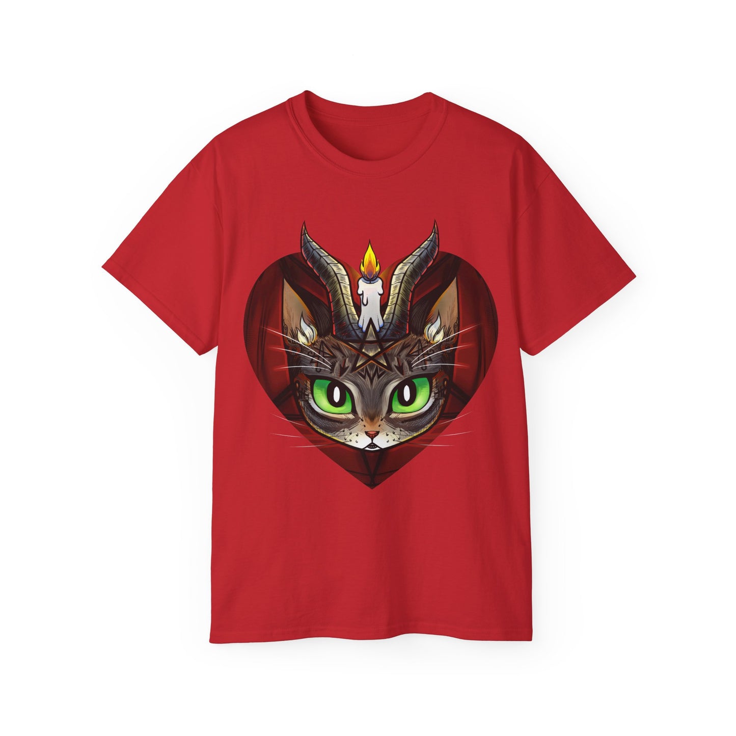 Bowphomet // Tabby Cat Baphomet // I love my evil kitty // Unisex Ultra Cotton Tee