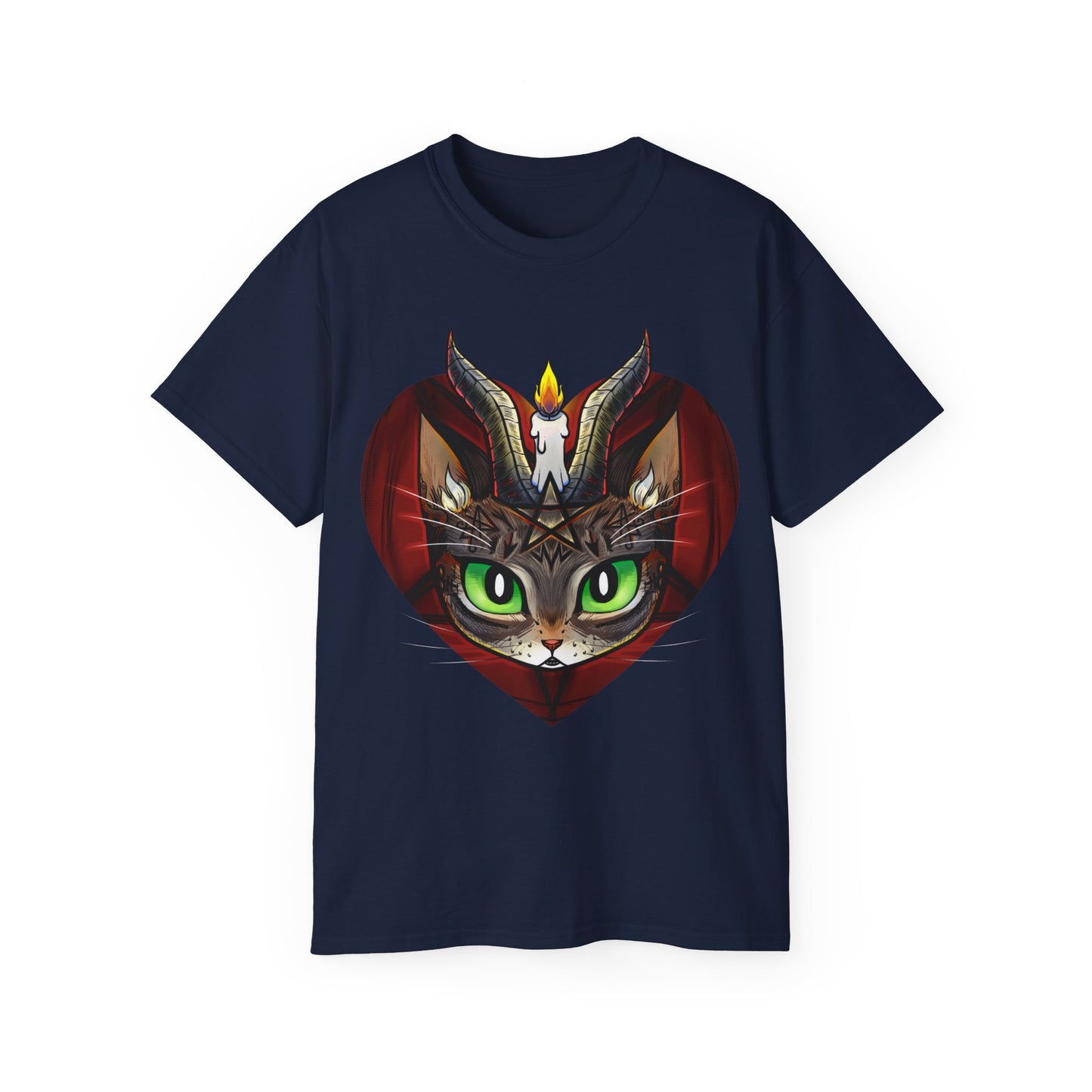 Bowphomet // Tabby Cat Baphomet // I love my evil kitty // Unisex Ultra Cotton Tee