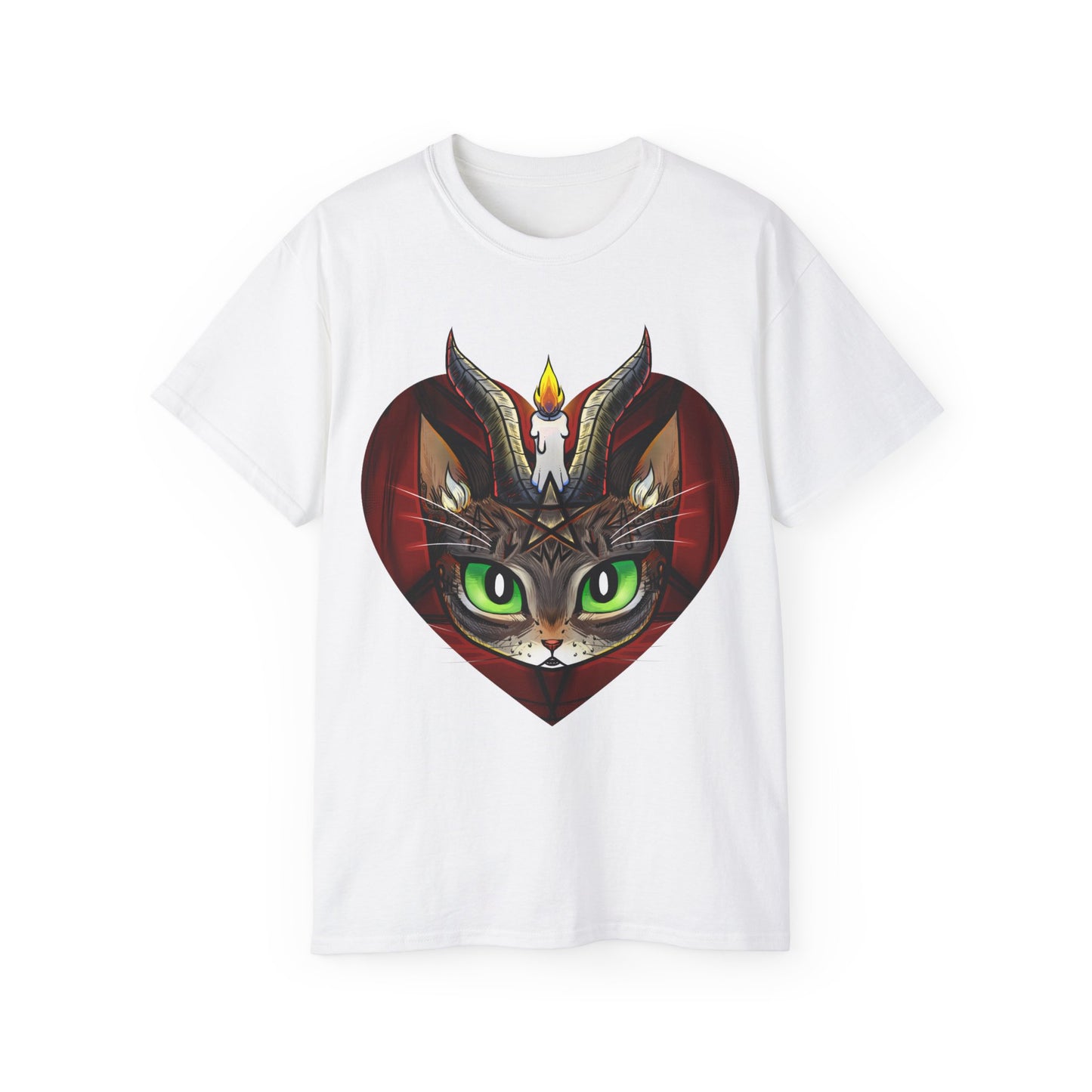 Bowphomet // Tabby Cat Baphomet // I love my evil kitty // Unisex Ultra Cotton Tee