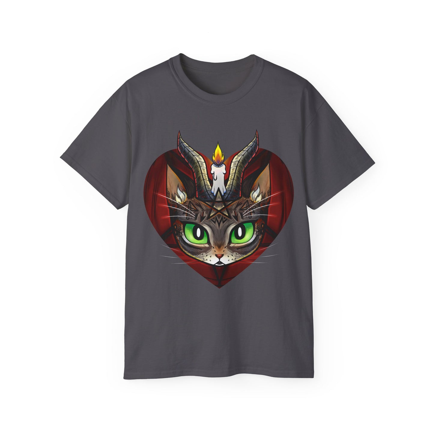 Bowphomet // Tabby Cat Baphomet // I love my evil kitty // Unisex Ultra Cotton Tee