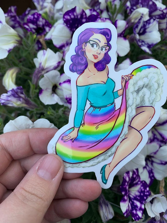 Vintage Pin-up Pride Sticker