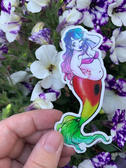 Chubby Pride Mermaid Sticker