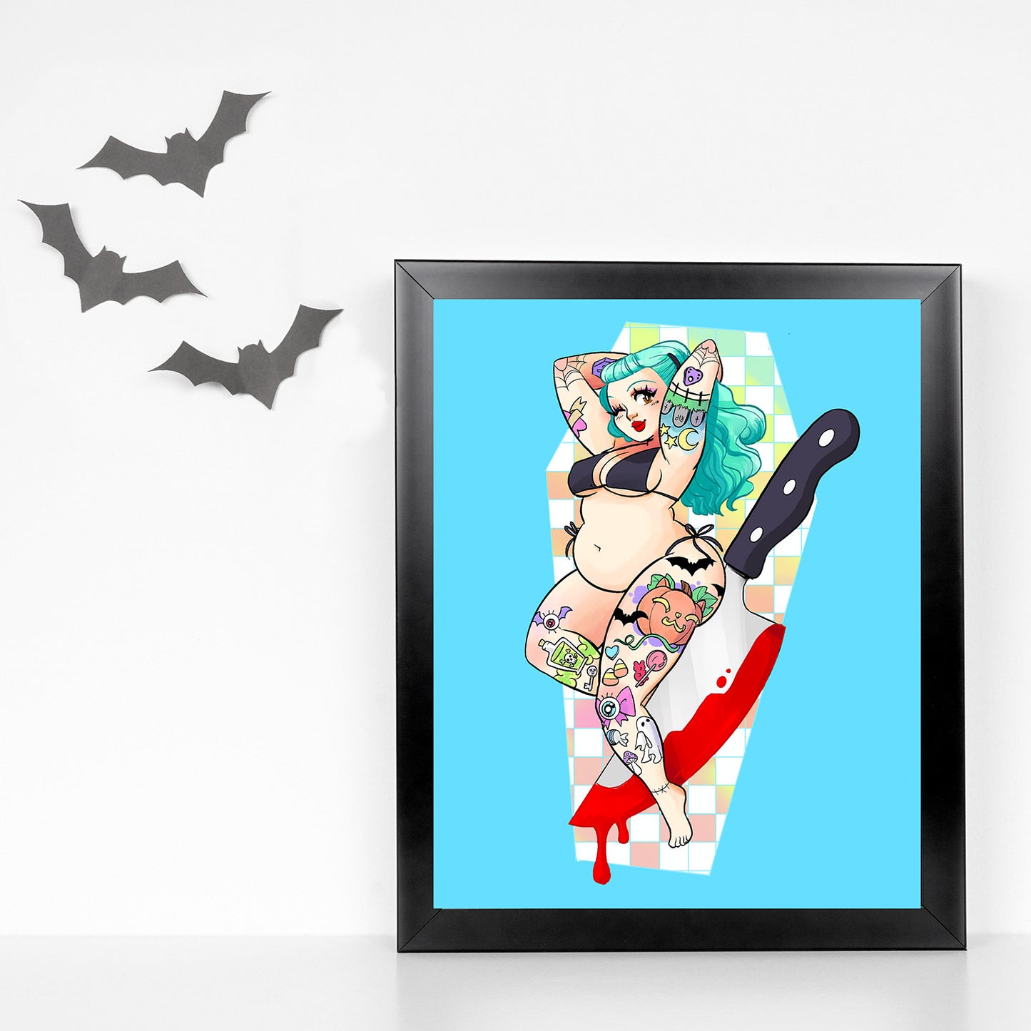 Sweetly Sinister Pastel Horror Pin-up